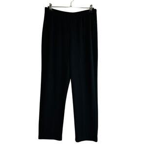 Chico's Womans 12/14 2 Short Pull On Pants Easywear Black Stretch Crepe Comfort